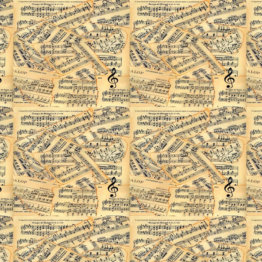 Sheet Music Pattern Acrylic Sheets - CMB Pattern Acrylic